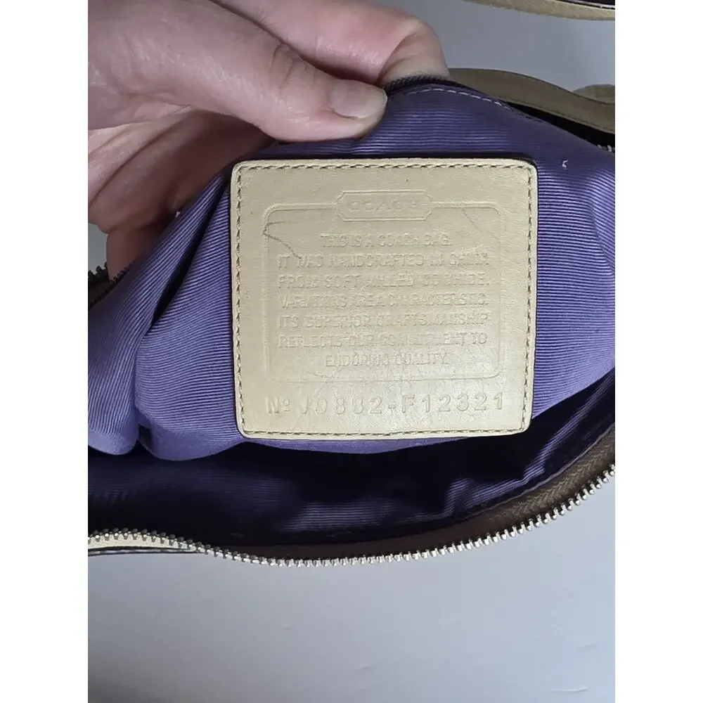 VINTAGE COACH F12321 MADISON TAN PEBBLE LEATHER SHOULDER BAG OLD SCHOOL LOOK Y2K